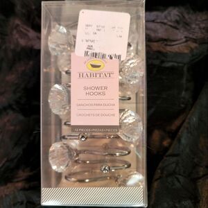 0269. NWTs ~ Habitat ~ Crystal Look Shower Hooks ~ Add Sparkle to your Bath 🩷💜
